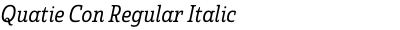 Quatie Con Regular Italic